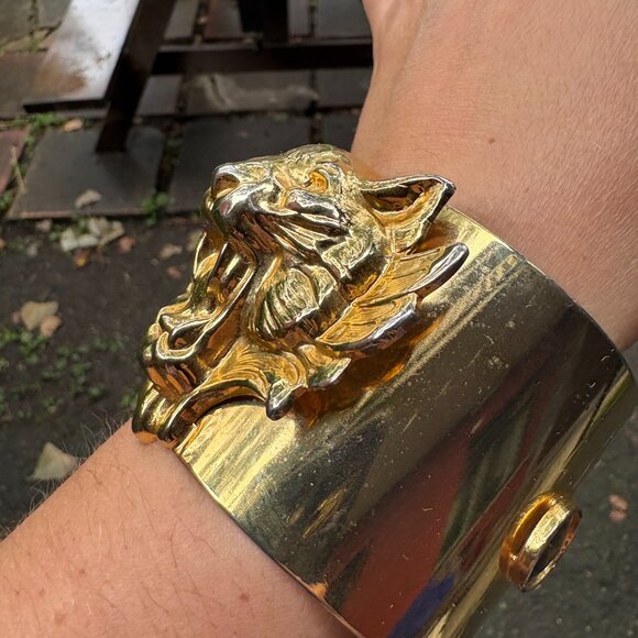 Lion Hammered Cuff Bracelet - Picture 3 of 5